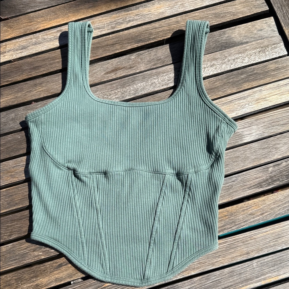 Victoria's Secret Sage Ribbed Tank Top